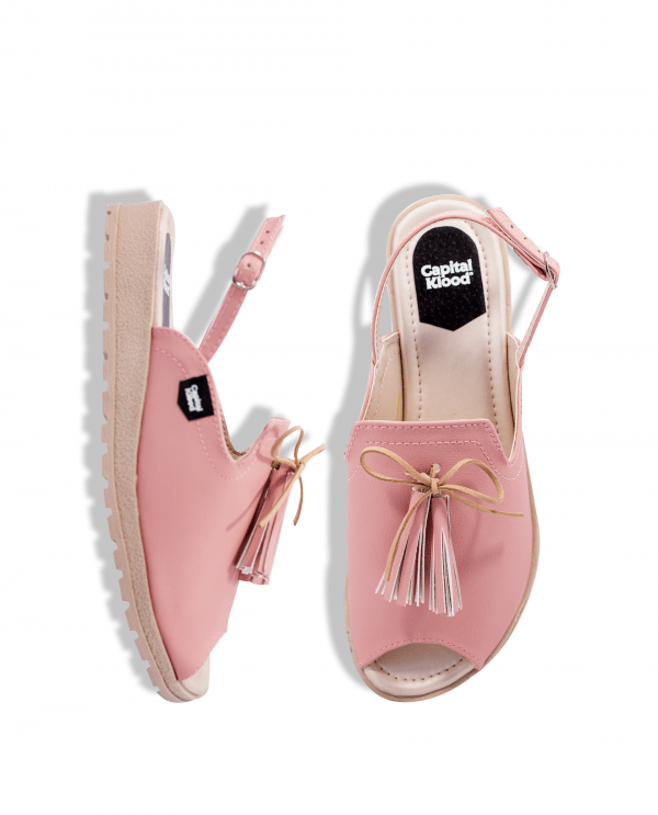 Flat mule pompones