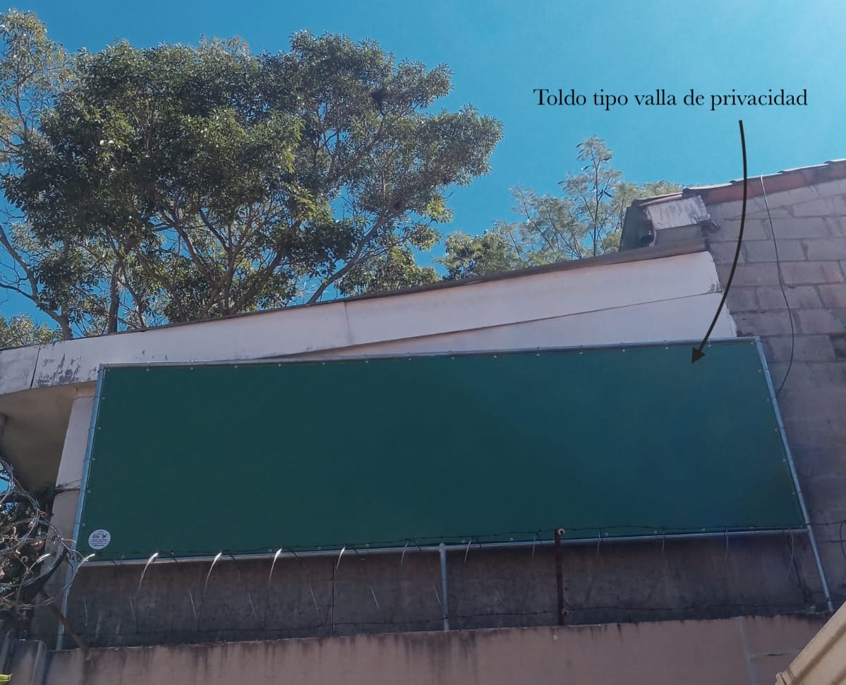 Toldo valla privacidad